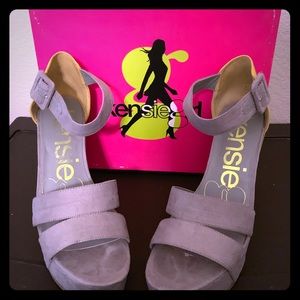 Multi color wedge sandals